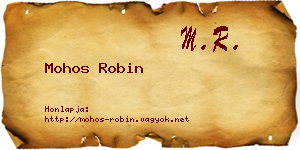 Mohos Robin névjegykártya